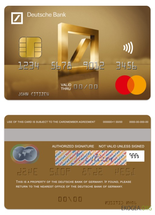 Allemagne Deutsche Bank Gold Mastercard